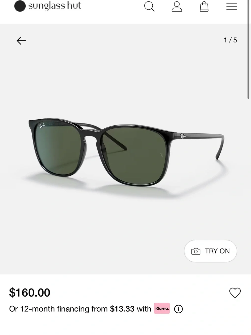 Ray-Ban Black Polarized Men's Sunglasses - Classic Wayfarer Style